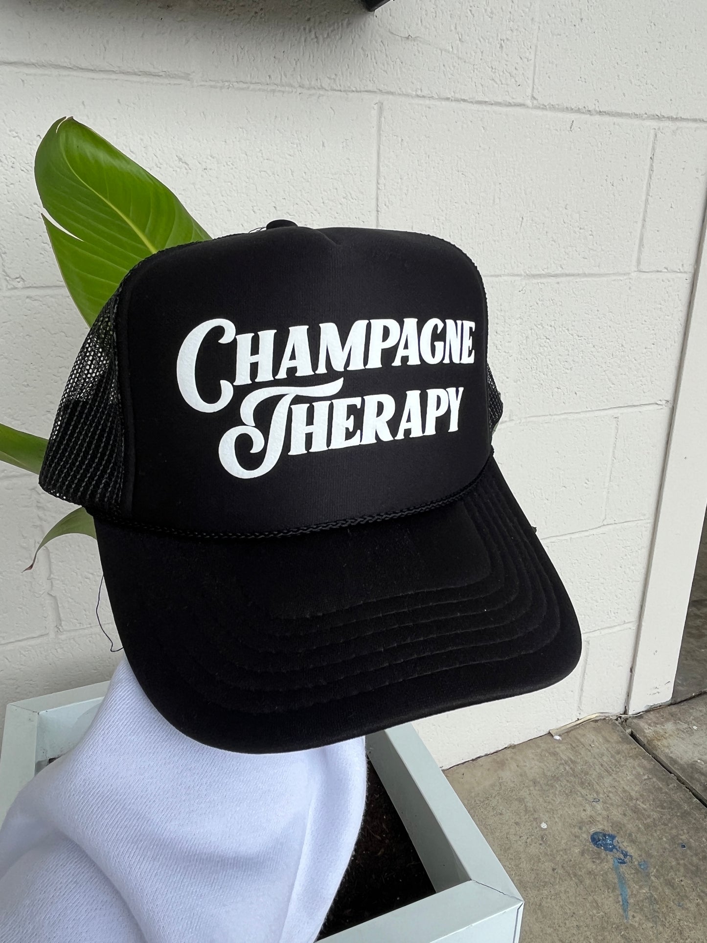 Champagne Therapy Trucker Hat